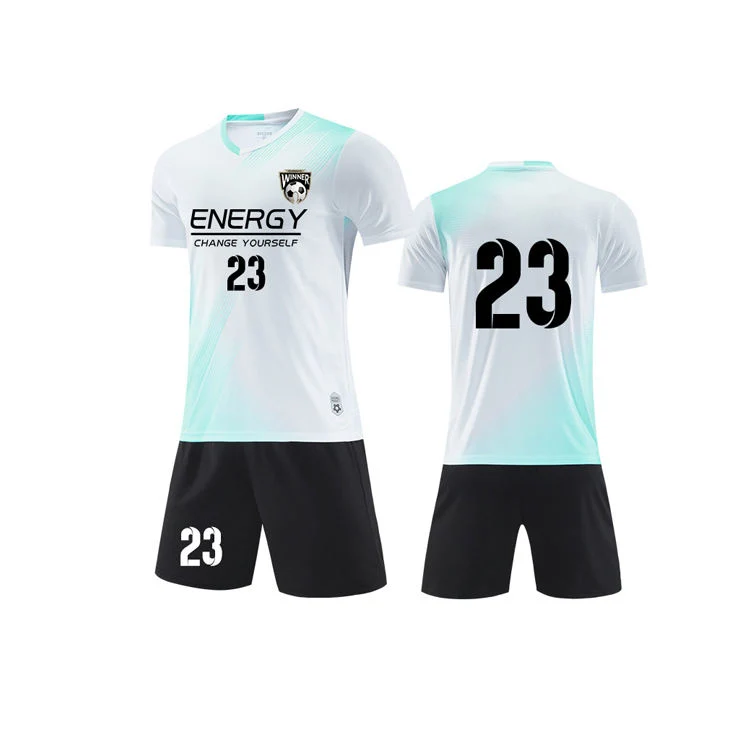 Custom Logo Fußball Uniformen Sets Sport Tragen Blank Fußball-Trikot Team Training Trikot Fußballtrikots Komplettes Set Fußballtrikot