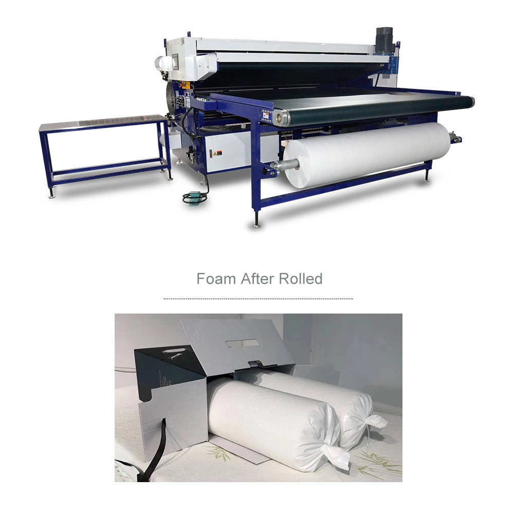 Semi-Auto Soft PVC Mattress Folding Packaging Film Compression Machine Vacuum and Press Packing Mattress Rolling Machine