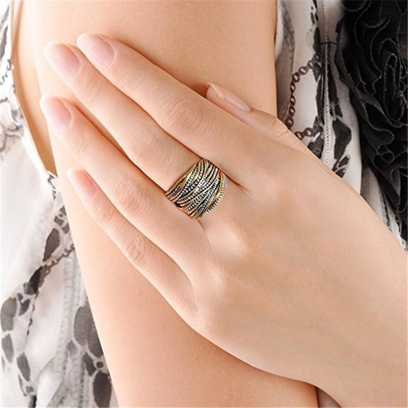 Women Men Gold Silver Rose Gold Plated Wide Index Finger Rings Costume Jewelry