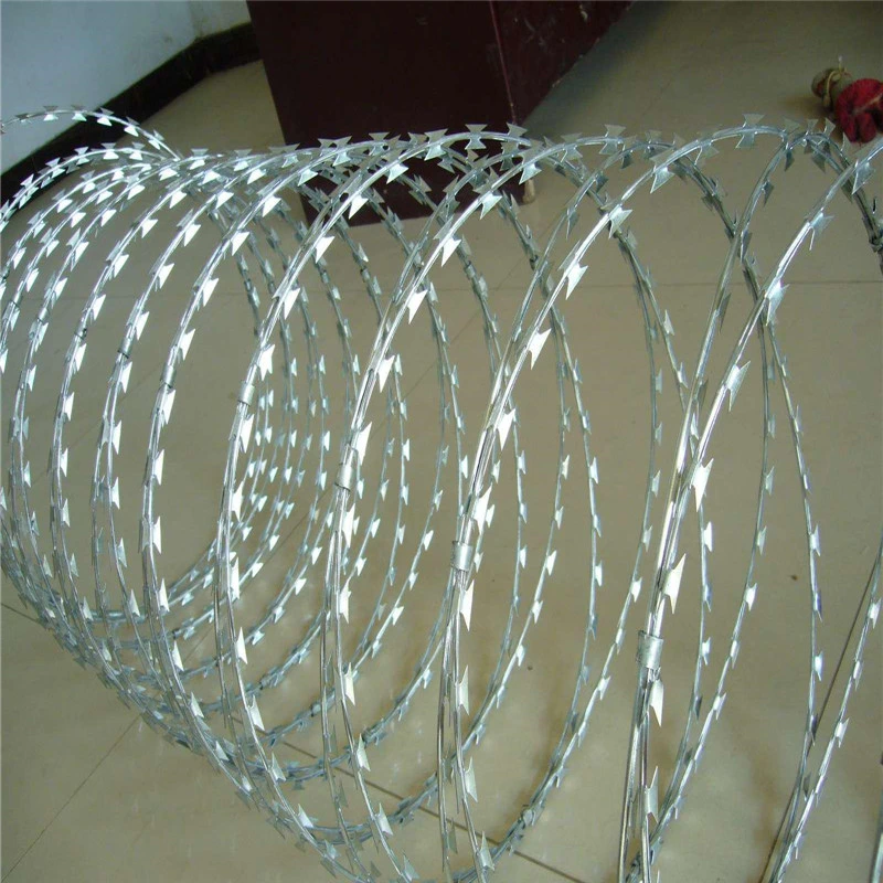 Yaqi Welded Galvanized Stainless Steel Safety Concertina Flat Razor Barbed Wire