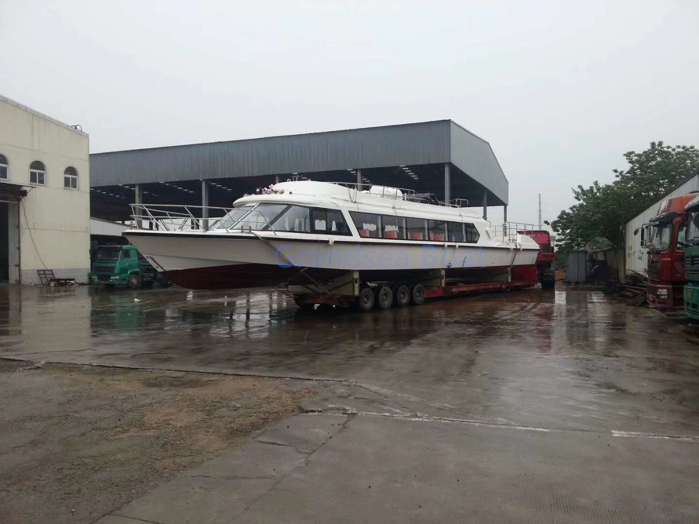 China 22m 70FT Second Hand FRP Fiberglass 70persons Passenger Boat for Sale