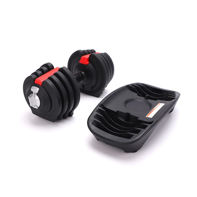 Unisex Black Gym Detachable 18kg Dumbbell Set Green Fitness Equipment OEM Adjustable Dumbbell