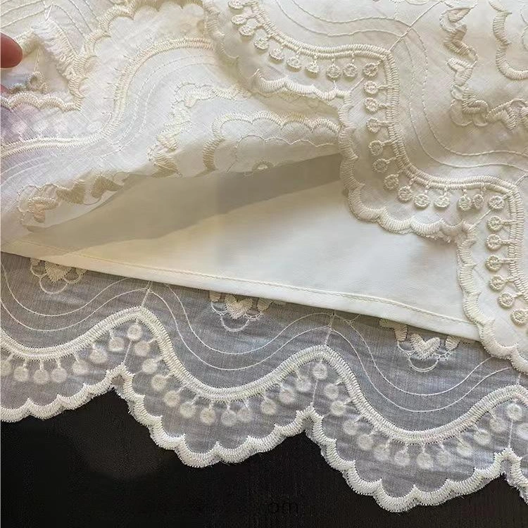 GF8584 Wholesale/Supplier 3D Embroidery Cotton Lace Fabric for Women Dresses