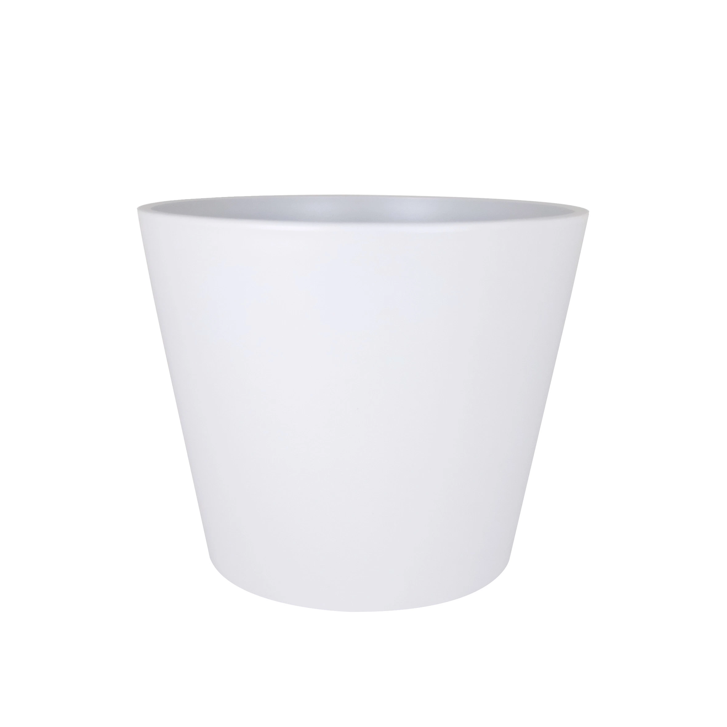 Decoração 4" simples plástica redonda Flower Pot Pot Vegetais Garden Plantadeira com efeito de cerâmica para ambas as piscinas interior e exterior