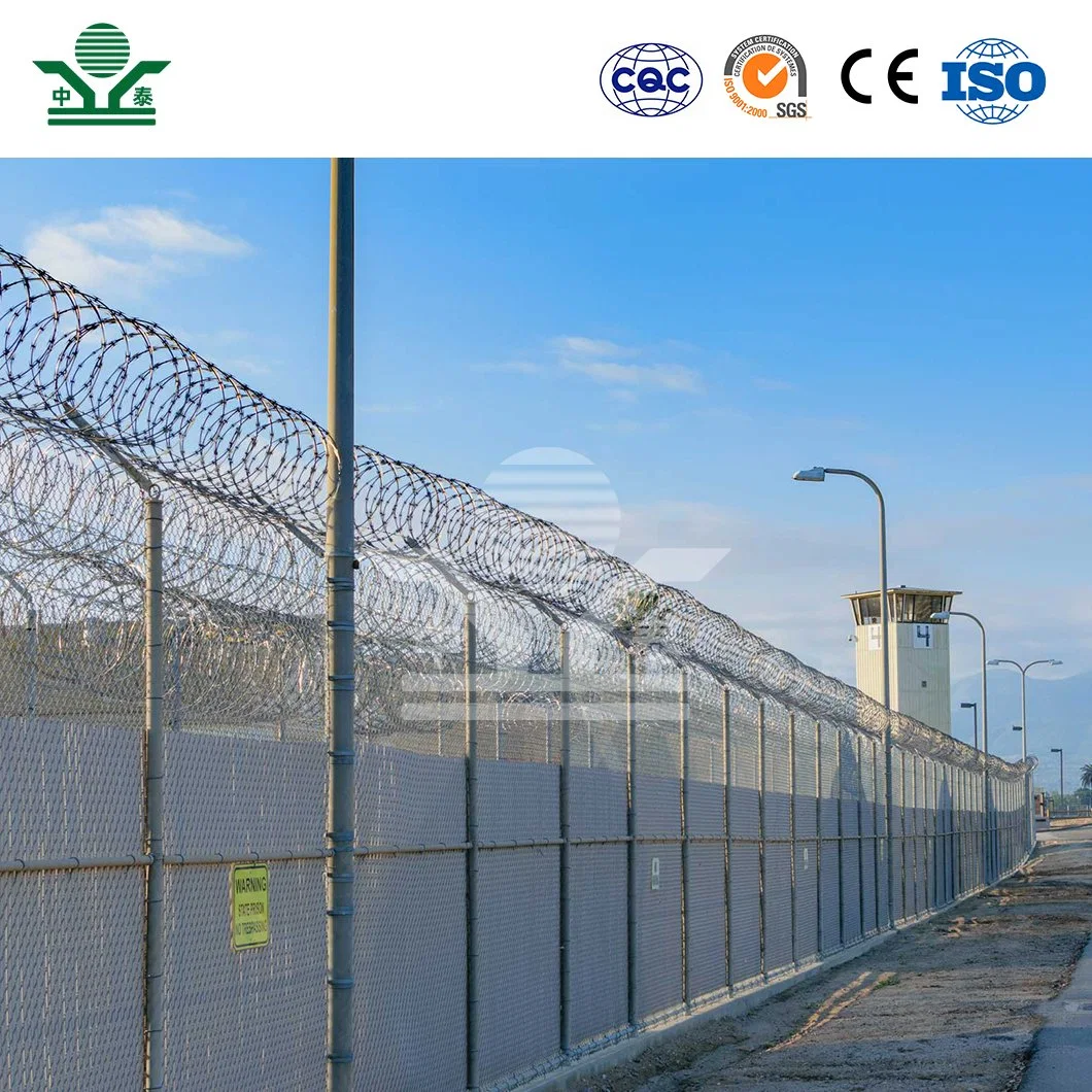 Zhongtai Safety Barbed Wire China Wholesale/Supplierrs 10 - 12 M Length Razor Wire Blade Used for Black Security Fencing