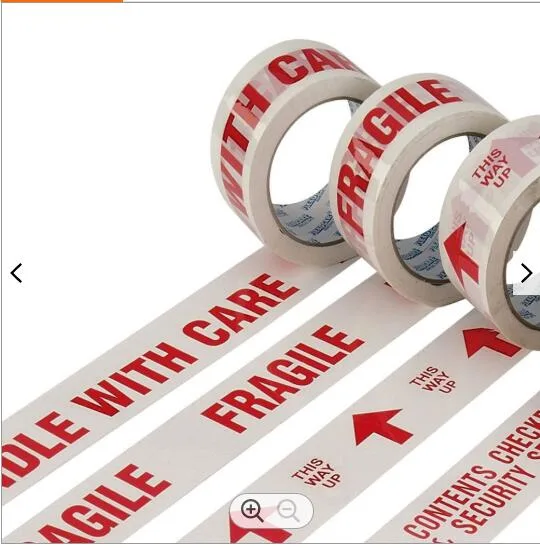Hot Selling BOPP/OPP Adhesive Print Packaging Custom Printed Carton Sealing Roll Packing Tape Fragile Tape