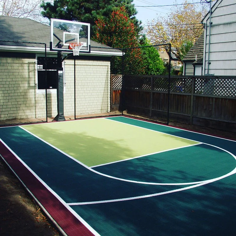 El enclavamiento de azulejos de plástico suelos deportivos, Portable Antideslizante Cancha de baloncesto en el suelo