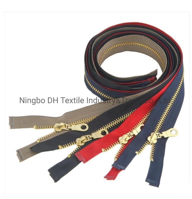 N° 5 de haute qualité fermeture à glissière en métal Jeans Zipper O/E, A/L'usine en provenance de Chine