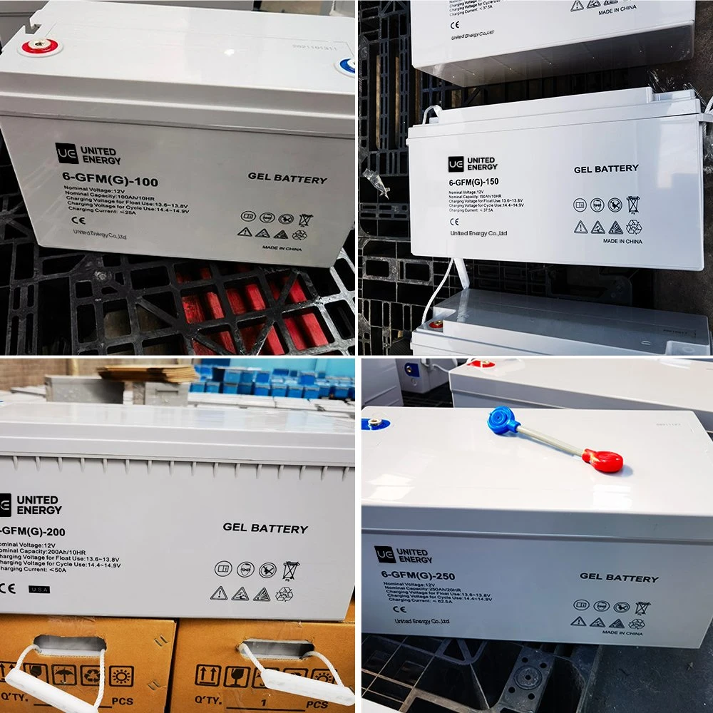 Ue Rechargeable Sealed Lead Acid Battery 12V 150ah 200ah Deep Cycle Gel Solar Batteries