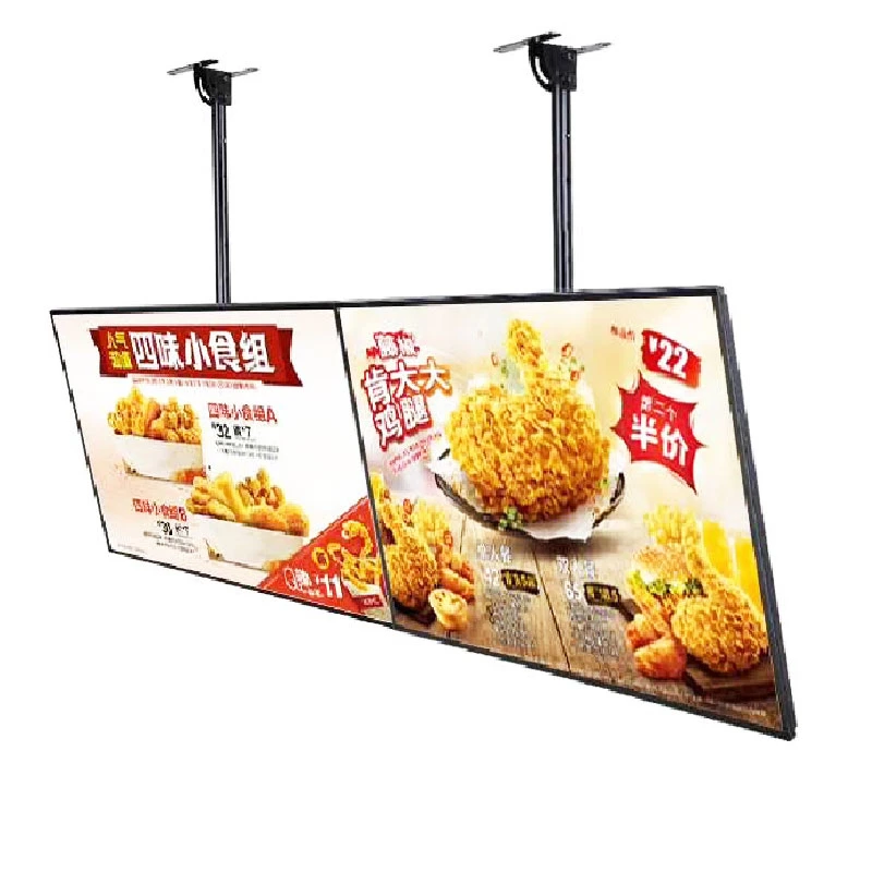 Restaurant Indoor Ceiling Poster Replacable LED Menu Board