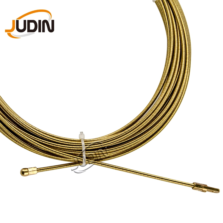 3.2mm 3.8mm Full Spring Steel Wire Fish Tape Golden Silver Spiral Steel Reusable Cable Pulling Cable Puller