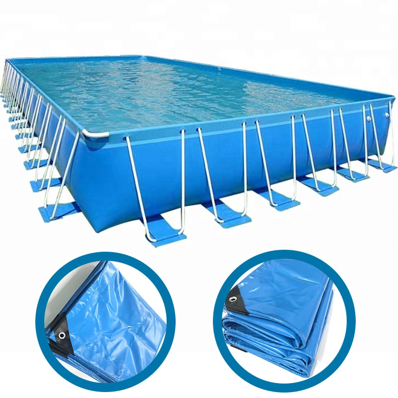 Litong fábrica Direct impermeável personalizado Blue Biofloc depósito de lona em PVC Piscina de 4000 L com lona para lago resistente a rasgões