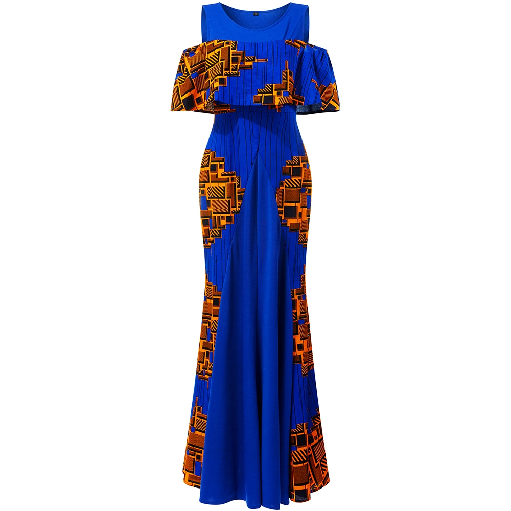 Style africain de l'été longue robe sexy fashion élégante robe de soirée