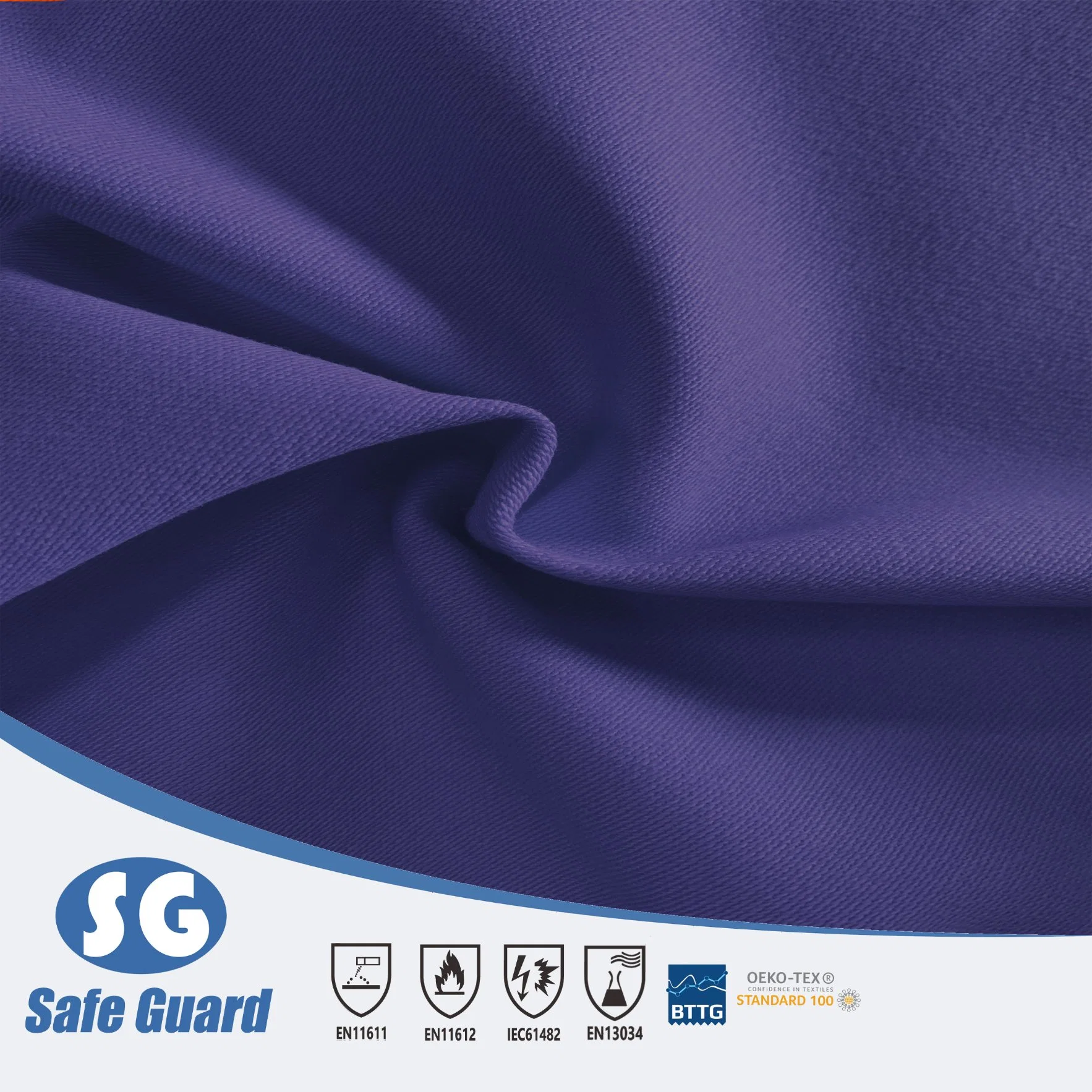 450GSM 100% Cotton Anti Fire Satin Fabric for Russia Markets