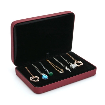 High-End PU Leather Ring Storage Box Earrings Studs Packing Box Custom Jewelry Display Box