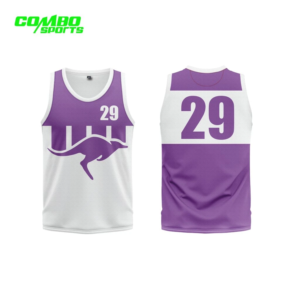 100% Polyester Sublimation Print Full Red Color Dry Fit Basketball Shirts for Man