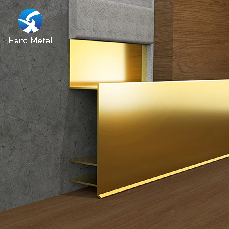 China Foshan Aluminum Skirting Board Cover Wall Corner