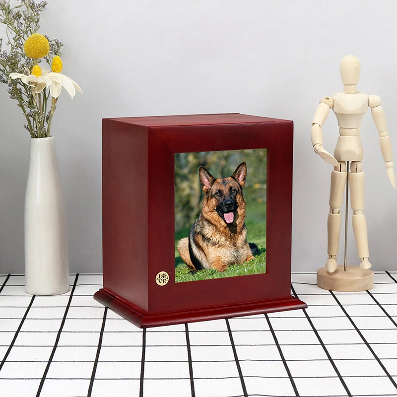 2023 suministros de mascotas Square mantener memoria Boxs de madera Urns for Mascota