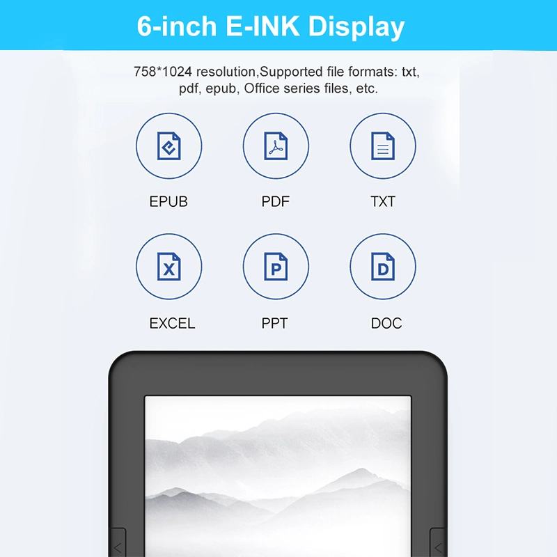 Download gratuito do eBook Reader e Ink Tablet de 6 polegadas barato EBooks Reader