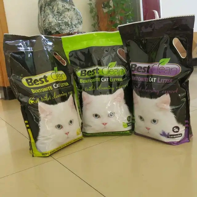 Wholesale Customize Package Natural Bentonite Cat Sand Flushable Organic Bentonite Clay Kitty Cat Litter Fast Clumping Soluble Bentonite Cat Litter Factory