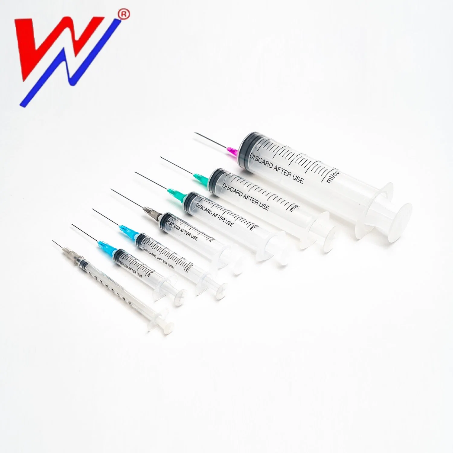 Medical Disposable Three Parts Syringe Luer Slip Without or with Hypodermic Needle with CE, ISO, FDA All Sizes