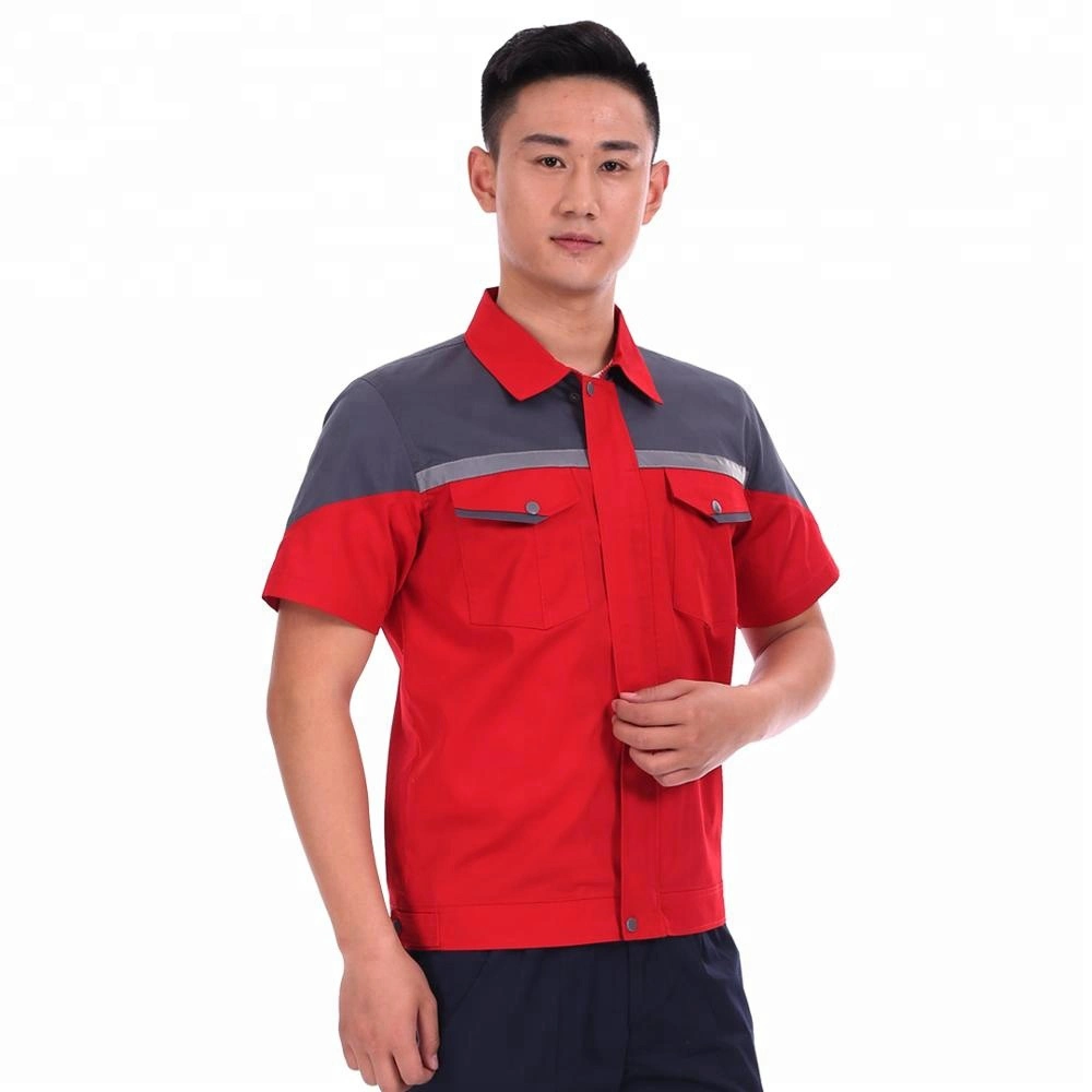 OEM 100% Cotton Work Clothes Uniform Short Sleeve Work Clothes