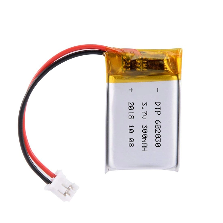 3.7V 300mAh 602030 Rechargeable Battery for Bluetooth Earphone