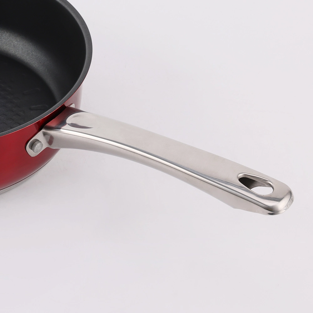 8/10/12PCS Piece Cooking Pots and Pans Red Painting Kitchenware Stainless Steel Cookware