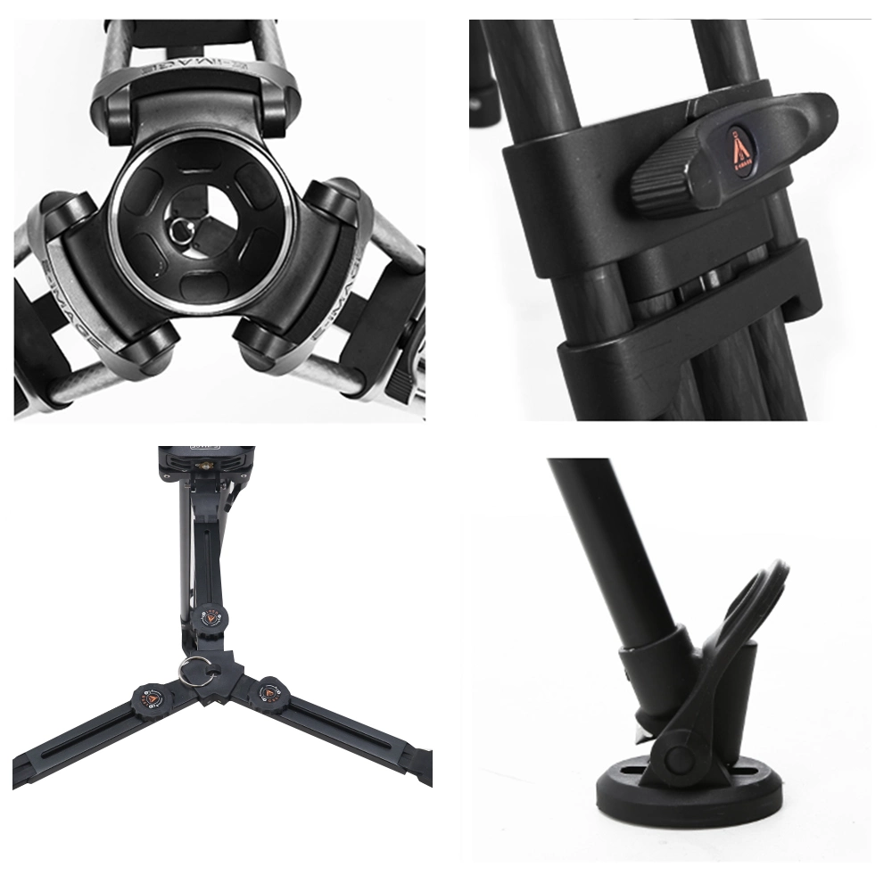 E-Image 75mm Bowl Video Fluid Head with Carbon Fiber Tripod Kit (EG10C2)