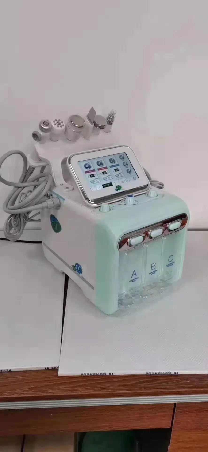 Portátil 6 em 1 Hydradermabrasion pele cleansing facial Beauty Salon Equipamento com RF