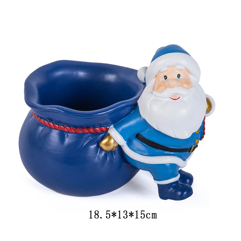 Christmas Santa Office Dest Resin Pen Holder