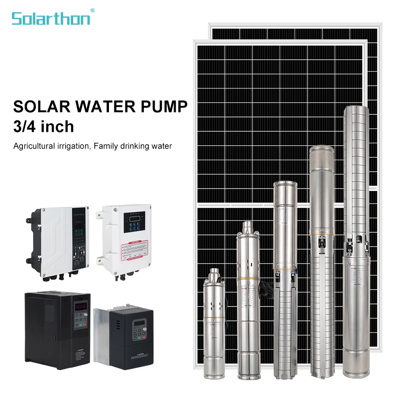 Solar Pump DC 100m Deep Well Solar Water Pump Submersible Water Pump Solar System for Agricultural Irrigation