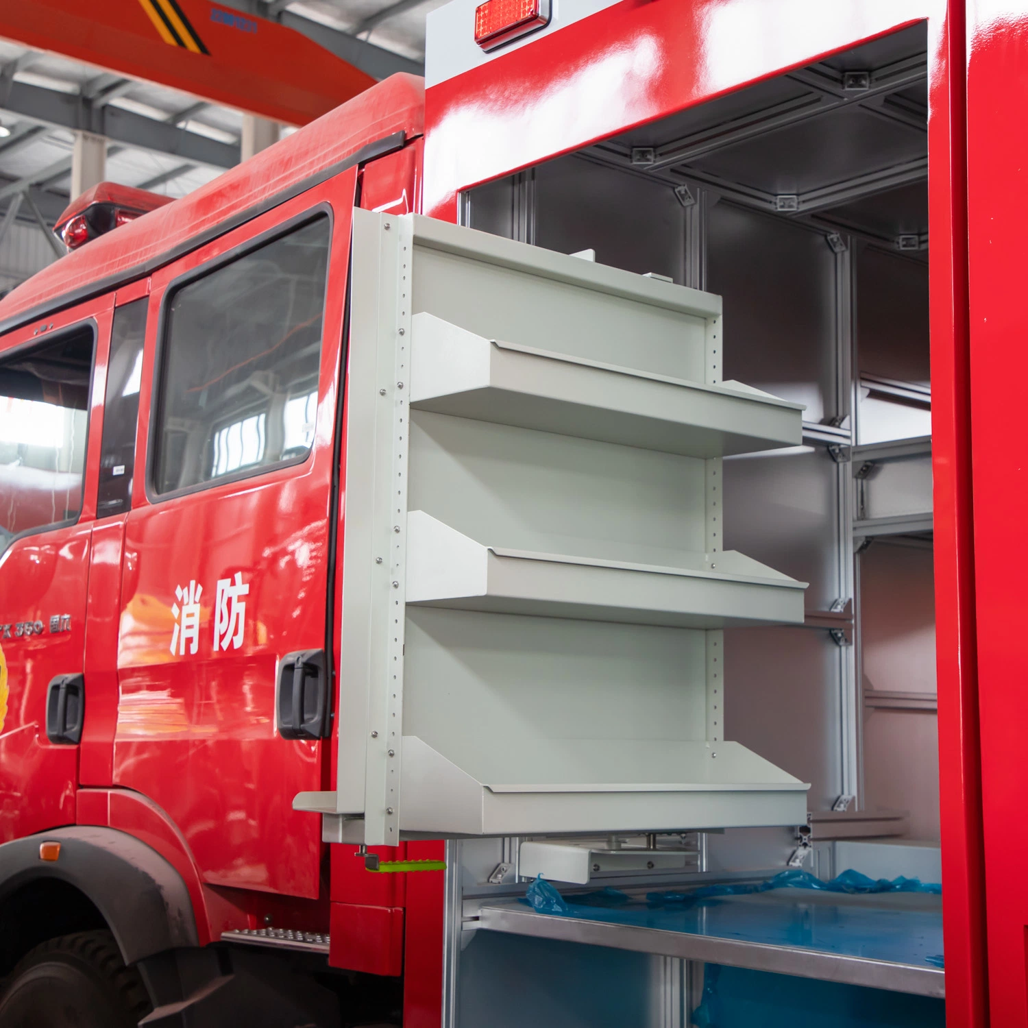 Feuerwehr-Lkw-Notdienst Aluminium-Fahrzeug Drehbaren Rahmen