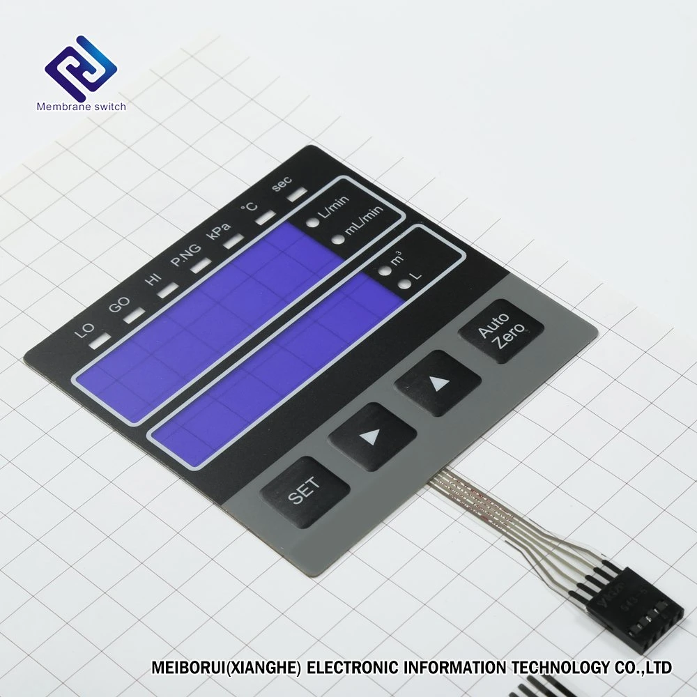 Transparent Window Matte Pet/PC Membrane Switch with Dopunt Connector