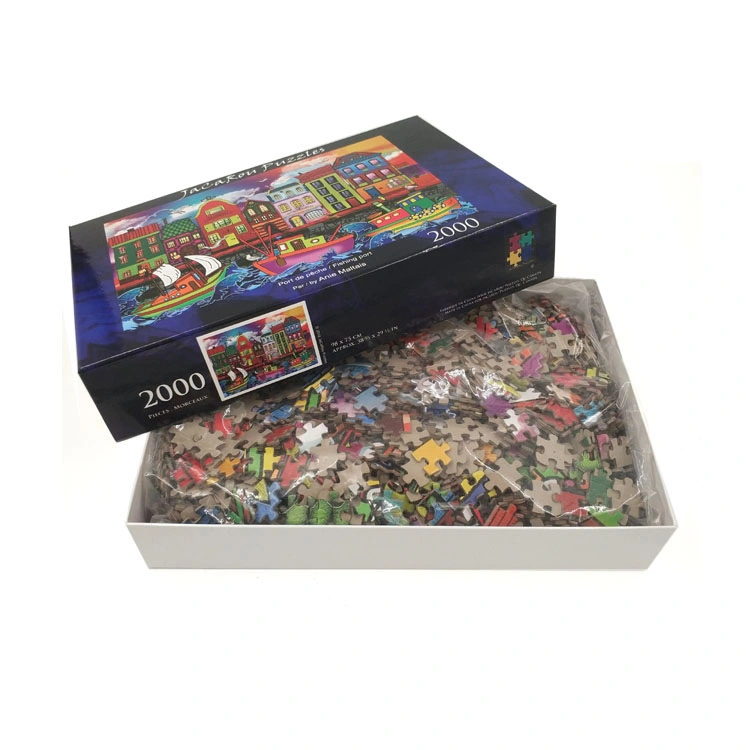 Custom adultes 2000 Pièces d'impression personnalisé Puzzle 1000 2000 Pièces d'adultes jeu de puzzle fabricant de papier