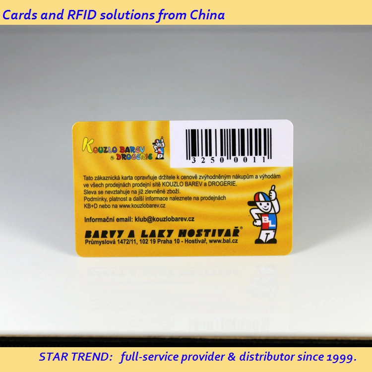 Customize Plastic Barcode Card with Good Quality