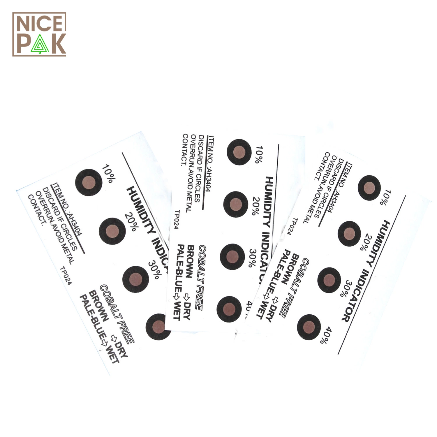 5%-10%-15% Brown to Azure Cobalt Free Humidity Indicator Cards for Sensitive Electronic Parts