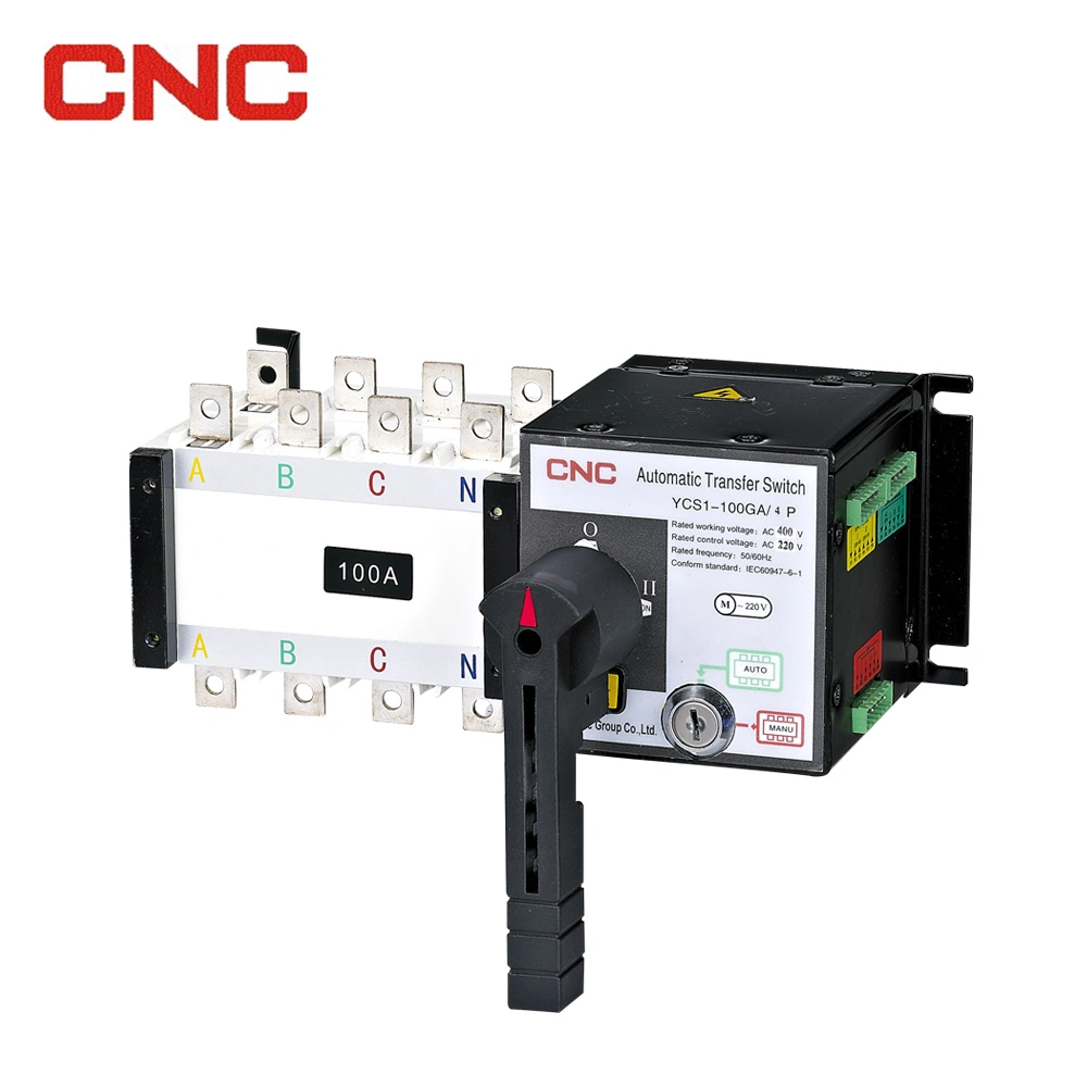 CNC Ycs1 GA Type2p/3p/4p ATS 100A 160A 250A 400A 630A 1000A 1250A 1600A 2000A 2500A 3200A transferência automática Dual Power Interruptor ATS