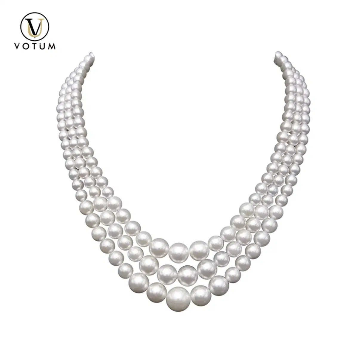 Votum OEM Custom S925 Silver Freshwater Edison Pearl choker Wedding مجوهرات عقد