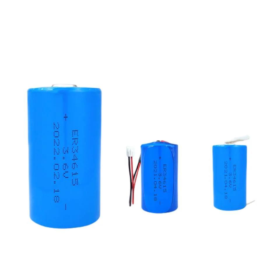 Lisocl2 Er34615 Battery Lithium Thionyl Chlorid 3.6V 19ah with Long Shelf Life