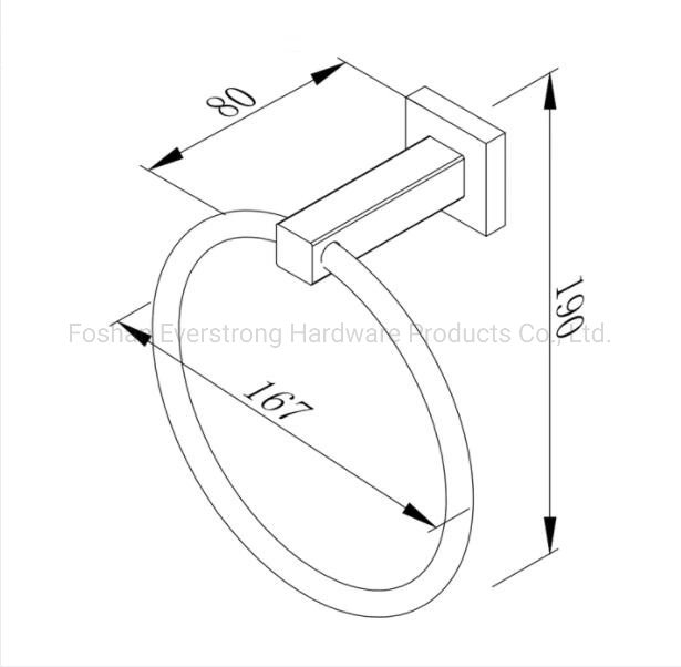 Soporte para anillo de toalla de acero inoxidable Everstrong para el baño del hotel