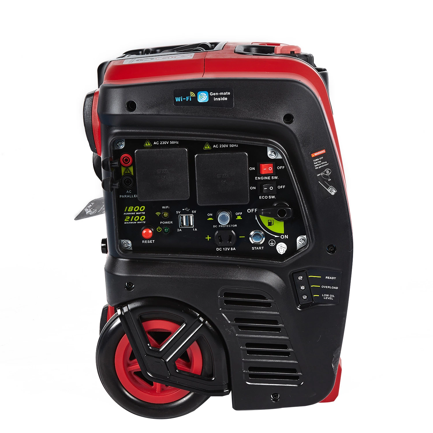 2kw 3kw Air Cooling Gasoline Inverter /Silent Digital Camping Portable Generator with Wheels