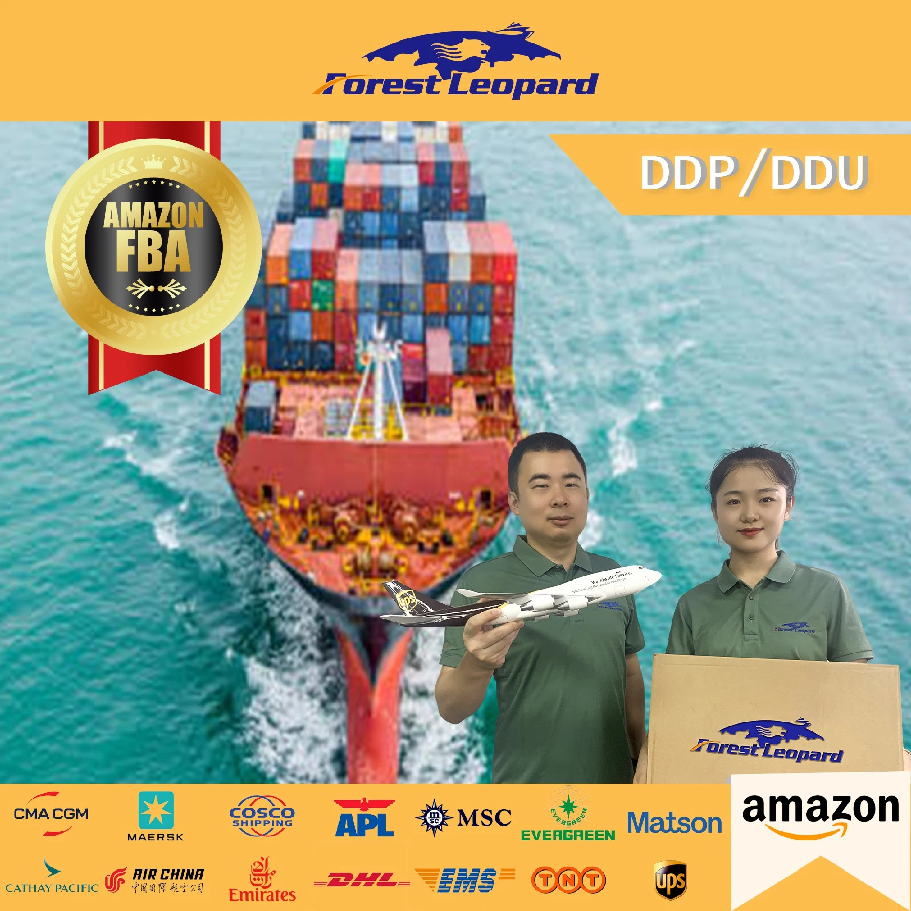 Sea/Ocean Freight Forwarder China para Canadá USA Amazon FBA Fast Navio de Ningbo Shanghai Yiwu DDP Servshanghai Yiwu DDP Serviço