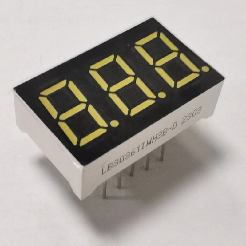 0.36" 3 Digit 7 Segment LED Display Common Cathode for Temperature/Humidity Indicator