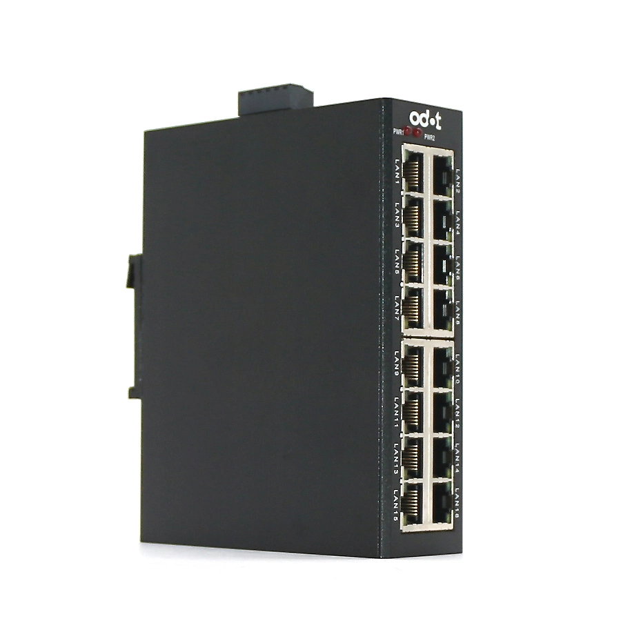 Industrial Switch Aluminum Alloy Case, No Highlights, 16 100m Ethernet Ports, 10m/100Mbps, 3-Year Warranty, -40&ordm; C-85&ordm; C