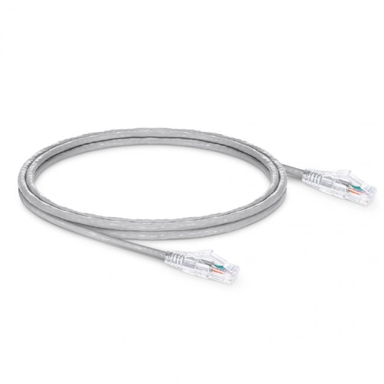 Сетевой коммутационный кабель rj45, 2 м, кат. 5e, UTP, серый