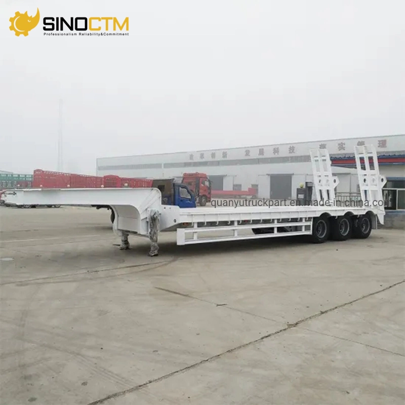 Container Transport Semi Trailer, 3axle 4axle Chassis Low Bed Semi Trailer Truck