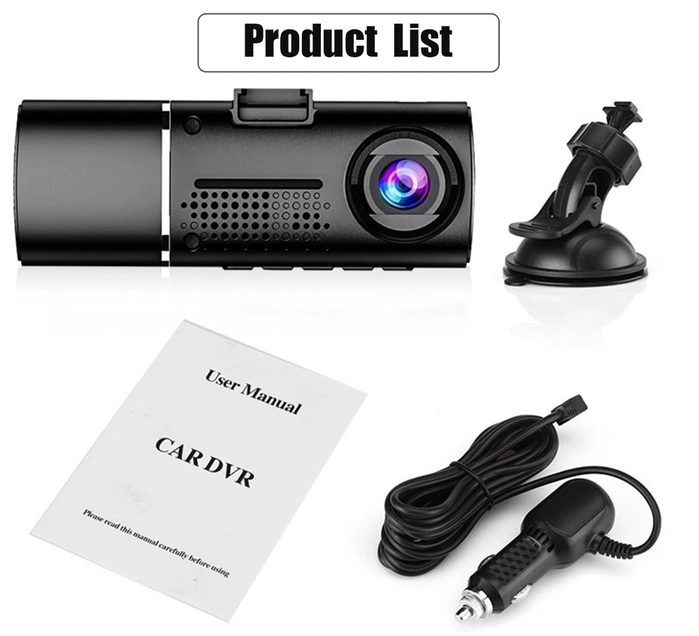 1080P 1.5 Inch Car Dash Cam DVR Dual Lens Camera Recorder Blackbox