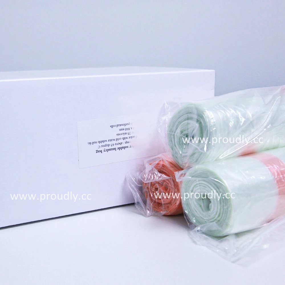 Disposable PVA Water Soluble Laundry Bag for Hospital Infection Control/Water Soluble Plastic Bag