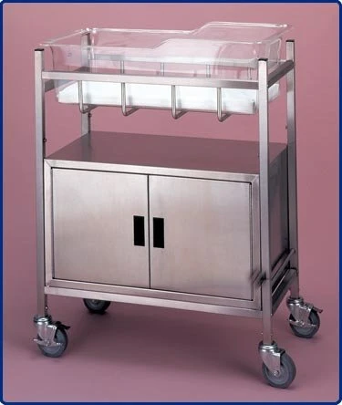 Hôpital Meubles bébé en acier inoxydable lit bébé avec armoire (THR-B003)